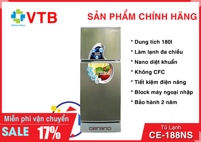 Tủ Lạnh 180L CE-188NS