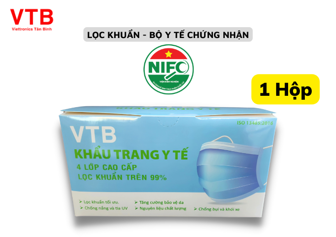 Khẩu Trang YTế VTB H4L - Cao cấp, xuất khẩu - Bộ Y tế chứng nhận
